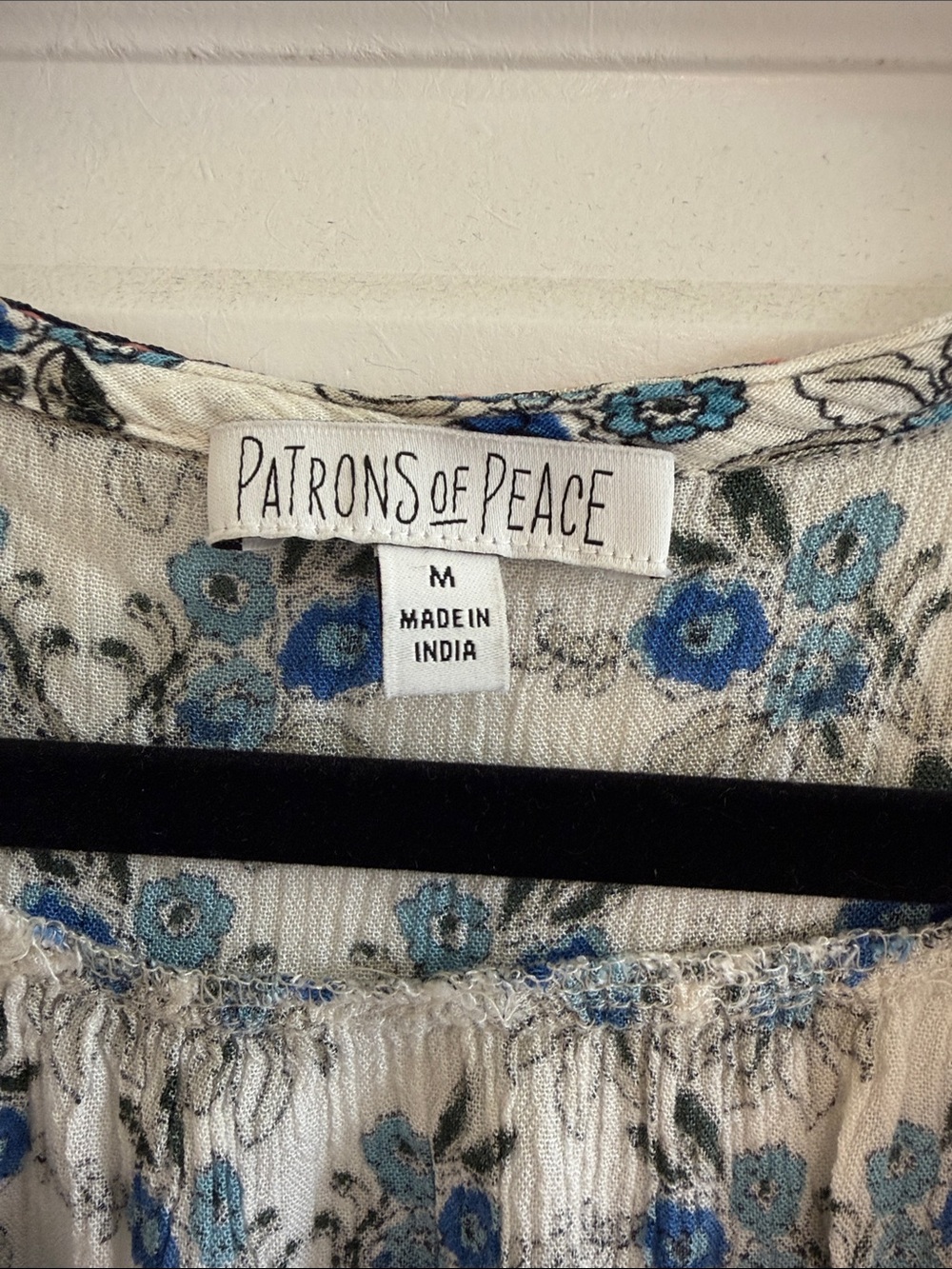 Patrons of Peace White High-Low Tank with Floral Print and Embroidered Trim - Picture 2 of 7